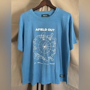 Afield Out Flow Short Sleeve Shirt Blue Medium